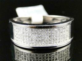 Men&#39;s 2.25CT Round Cut Diamond 14K White Gold Finish Wedding Engagement Ring - £103.55 GBP