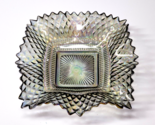 Vintage INDIANA GLASS 7&quot; Smoke IRIDESCENT Carnival Glass Candy Nut Dish ... - $21.98