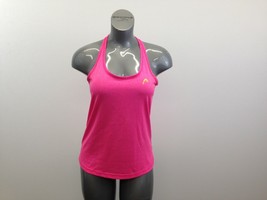 HEAD Women&#39;s Tank Top Medium Racerback Neon Pink Yellow Polyester - $8.90