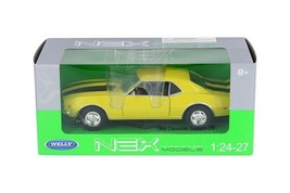 1968 Chevy Camaro Z28 - WITH BOX - 1/24 Diecast Model by Welly - YELLOW - $34.64