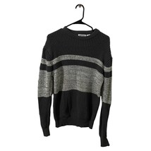 Giovanni L&#39;uomo Mens Pullover Acrylic Knit Sweater Grey Stripes - Size M... - £15.43 GBP