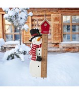 Glitzhome 39.49&quot;H Christmas Snowman Yard Stake w Gauge Welcome Yard Deco... - $909.39 MXN
