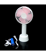 Mini Fan Portable USB Rechargeable Handheld Air Cooler Cooling Battery I... - $9.46