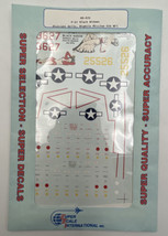 Super Scale P-61 Black Widows Midnight Belle Nightie Mission Decal Sheet - $12.30