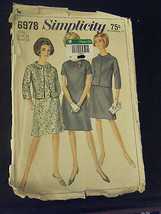 Simplicity 6978 Princess Line Dress &amp; Lined Jacket Pattern - Size 14 Bus... - $10.64