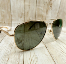 ONE Optic Nerve Gold Aviator Polarized Sunglasses - Estrada 16197 56-17-130 - £17.72 GBP