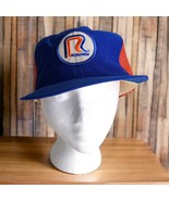 VTG Roadway Trucker Hat Cap Snapback Blue / Orange Transportation 1980s - £10.99 GBP