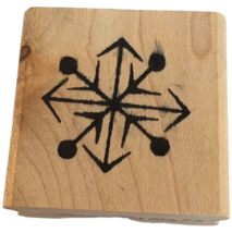 Touche Rubber Stamp Snowflake Geometric Winter Holidays Christmas Card Making - £3.12 GBP