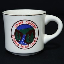 Boy Scouts VTG BSA Ceramic Mug Camp Cooper Columbia Pacific Council Gold Rim Cup - $49.96