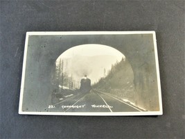 Train Entering Connaught Tunnel- Banff, Alberta, Canada-1928 (RPPC). RARE. - £9.08 GBP