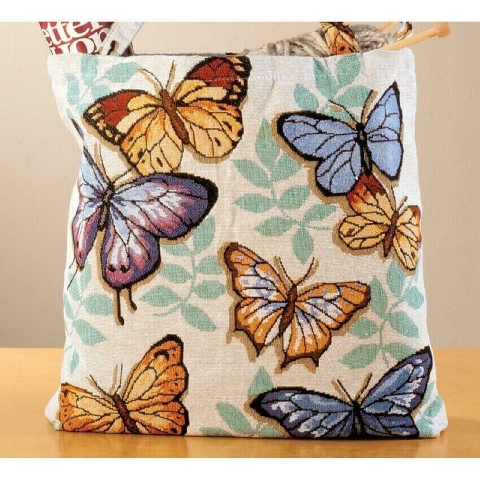 Butterfly Garden Tapestry Tote Bag Travel Shopping Books Crafts Polycotton Gift Item image 3