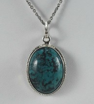 925 Sterling Silver Turquoise Gemstone Handmade Pendant Women Her Gift PSV-2506 - £24.62 GBP+