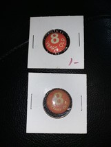 2-Vintage Pin Back Button, &quot;8 Years Old&quot; - £2.35 GBP
