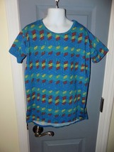 Lularoe Gracie Green W/Designs Shirt Size 8 Girl&#39;s EUC - £17.76 GBP