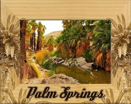 Palm Springs California Laser Engraved Wood Picture Frame Landscape (8 x 10) - £42.35 GBP
