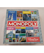 Monopoly Disney Theme Park Edition Board Game w/ Pop-Up Castle Complete ... - $29.69