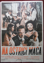 1952 Original Movie Poster Italy A Fil Di Spada At Sword&#39;s Edge Bragaglia - $43.59