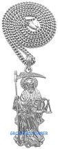 Santa Muerte New Pendant with Necklace Saint Of Death - £17.37 GBP