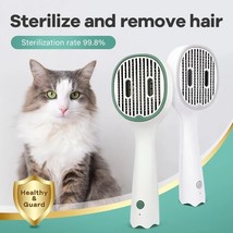 LED UV Sterilization Brush Removes Pet Hairs Smart Comb Grooming Cat Dog Scratch - £19.83 GBP