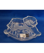 Mikasa Crystal Rocking Horse Bowl Dish 7.5 inches Christmas Germany Cele... - $4.99