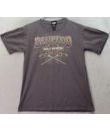 Harley Davidson Tee Shirt Men&#39;s Small Gray Deadwood Short Sleeve Logo Mo... - £19.72 GBP