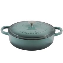 Crock-Pot Artisan Enameled 5 Quart Cast Iron Round Braiser Pan with Self... - $145.24