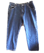 Mens Wranglers Classic Straight Jeans 38X29 Blue Pockets Dark Wash Regul... - £10.60 GBP