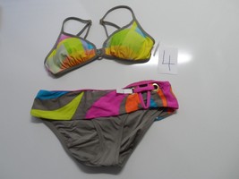 Trina Turk Crystal Cove Triangle Swim Multicolor Top &amp; Bottom size 4-NWOT - £48.67 GBP
