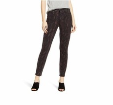 Paige Hoxton High Rise Ankle Skinny Jeans Black Fig Python Snake Print SZ 25 NWT - $89.00