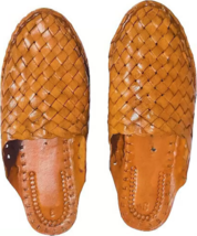 Women Kolhapuri Leather Chappal Jesus BOHO Jutti flats US Size 6-11 Black ST103 - £33.33 GBP