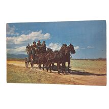 Postcard The Old Stagecoach Of The West Cowboy Western Chrome Unposted - $4.84
