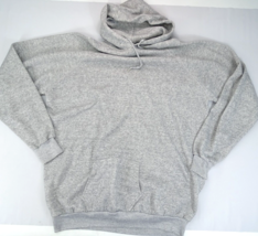 Vintage Blank Gray Pullover Hooded Sweatshirt Tultex USA Size 4X (62) He... - $28.45