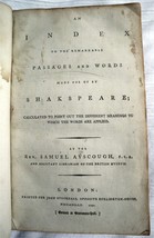 SAMUEL AYSCOUGH Remarkable Passages In Shakespeare 1st 1790 Edition Full Calf  - £189.84 GBP