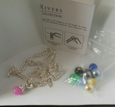 Joan Rivers Interchangeable Ten Color Bead Pendant Necklace - £50.60 GBP