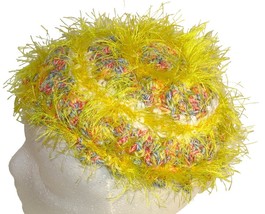 Yellow Pixie Points Crochet Beanie Hat - £9.42 GBP