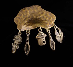 Primitive African Mask charm Brooch - £23.59 GBP