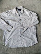 David Donahue Shirt Fusion Performance Plaid  Button-Up Dress Shirt Men&#39;s 17.5XL - £13.14 GBP