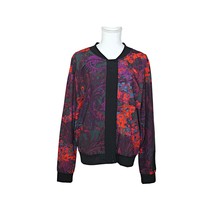 Fabletics Ithaca Romantic Purple Print Sleeve Zip Up Athletic Jacket Zip Up XL - £18.45 GBP