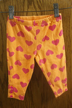 Carter&#39;s Girls Orange Pants with Hearts - Size 12 Months - $6.99