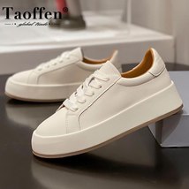 Real Leather Shoes Women Sneaker Fashion Shoes Height Increasing Casual Daily La - £60.51 GBP