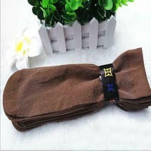 Women Soft Silk Short Shiny Transparent Elastic Hosiery Socks Coffee Silver - £3.87 GBP