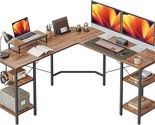 L Shaped Desk, 58.3 Inch Computer Corner Desk With 2 Storage Shelves, Ho... - $222.99