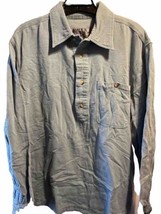 The Territory Ahead Shirt Mens Large Blue Long Sleeve 1/4 Button Vintage EUC Y2K - £13.96 GBP