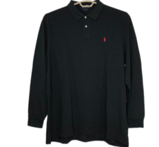 Ralph Lauren Long Sleeve Polo Shirt Mens XL Black w/ Red Pony NWT - £63.25 GBP