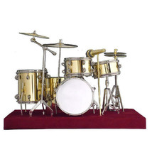 Broadway Gifts Gold Drum Set 9x7 Tabletop Figurine - £71.94 GBP