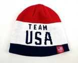 Team USA Olympic Team Apparel Beanie Winter Hat Red White Blue Logo - $12.85