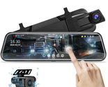 10&#39;&#39; Mirror Dash Cam Night Vision 1080P FHD Full Touch Screen Front and ... - £92.78 GBP