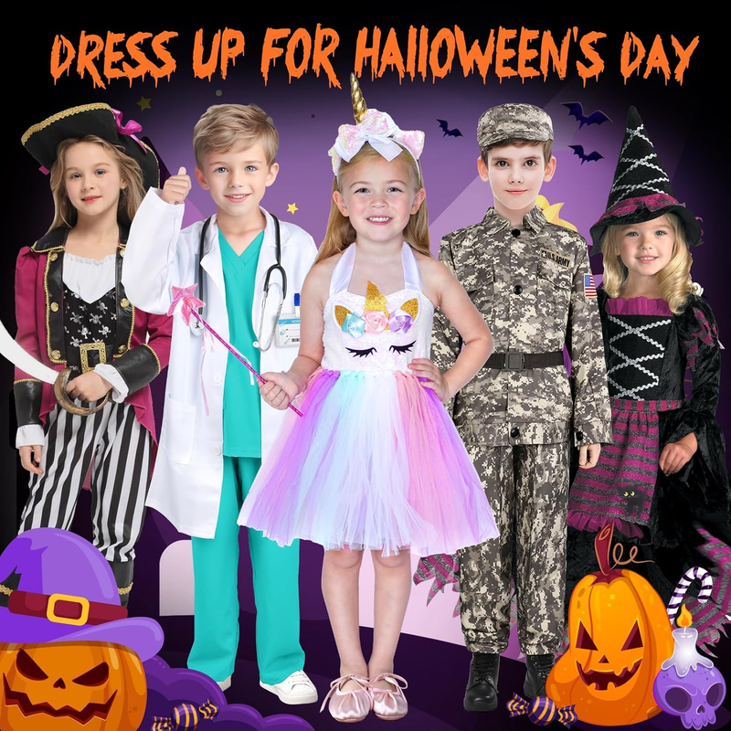 GIFTINBOX Girls Unicorn Princess Dress Unicorn Costume for Girls 3-8Y Halloween  Item image 6