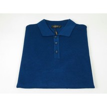 Mens PRINCELY Merinos Wool Sweater Knits Light Weight Polo 1011-40 Teal Blue image 2