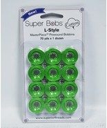 Super Bobs MasterPiece Cotton 70yd Prewound Bobbins 12ct L-Style Green W... - $312.05 MXN